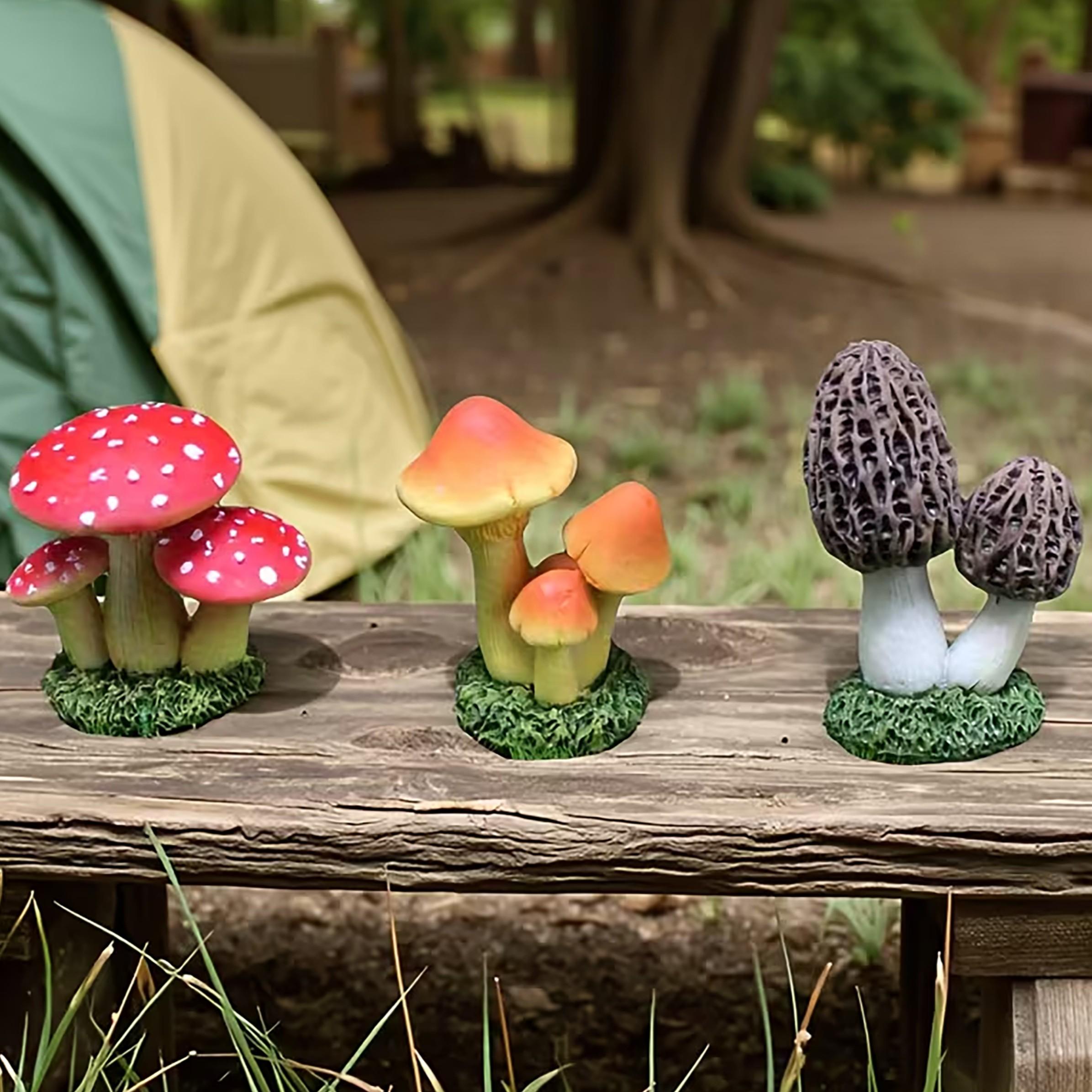 Terrarium Moss Art - Set di 3 Pezzi di Funghi
